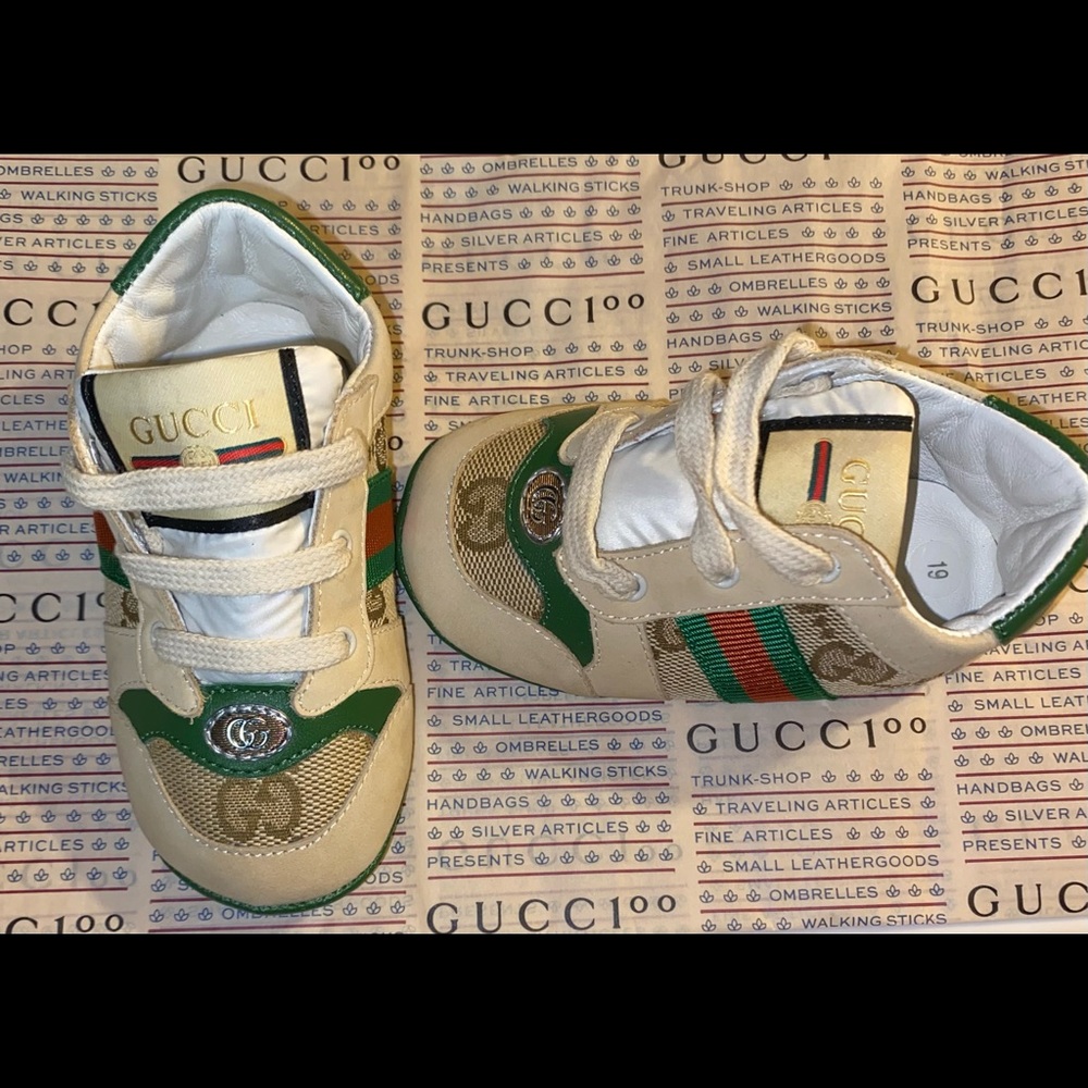 Gucci baby authentic soft bottom sneakers
